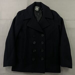 Spiewak Double Breast Gold Fleece US Navy Breasted Peacoat Coat Jacket-MED-G7-4